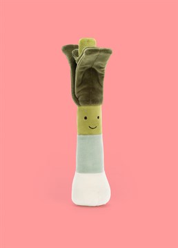 <ul>    <li><span>Say hello to a Welsh icon!</span><span> </span></li>    <li><span>The Vivacious Vegetable Leek by Jellycat is a healthy and huggable chappy with a cheery smiling face.</span></li>    <li><span>&nbsp;</span>With layers of velvety green leaves and a seriously soft exterior, this fun and quirky soft toy is the perfect way to say diolch yn fawr to your veggie loving pals!</li>    <li>Dimensions: 24cm high, 5cm wide</li></ul>